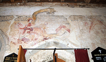 Various paintings around the south door June 2012